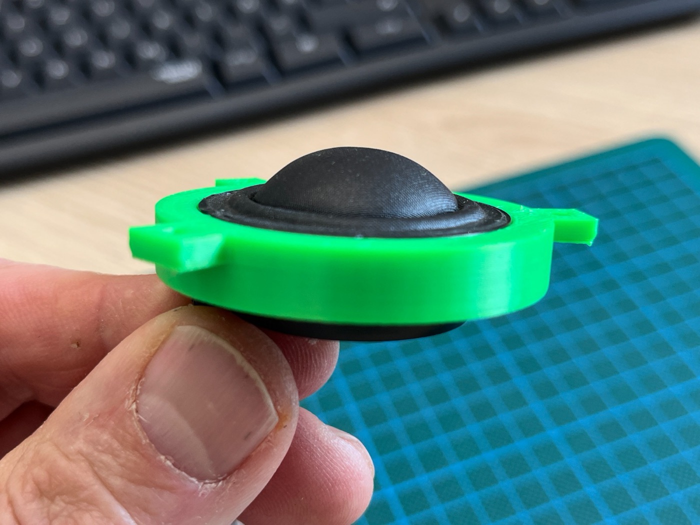 3D-gedruckter Adapterring mit eingebautem Hochtöner