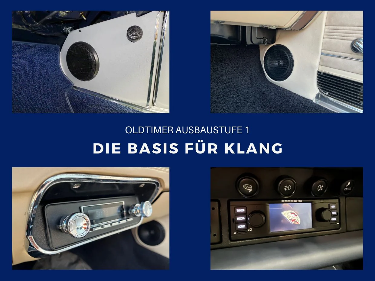 Die Basis für sauberen Klang – Lautsprecher-Set für den Käfer: Koaxiallautsprecher, Türpods und Gitter