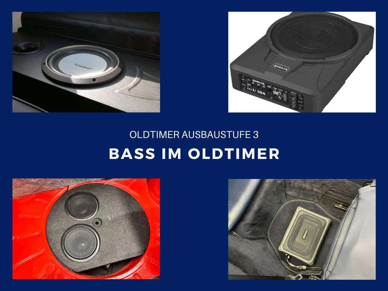 Bass im Oldtimer – Subwoofer und Untersitz-Sub für druckvollen Bass im Klassiker